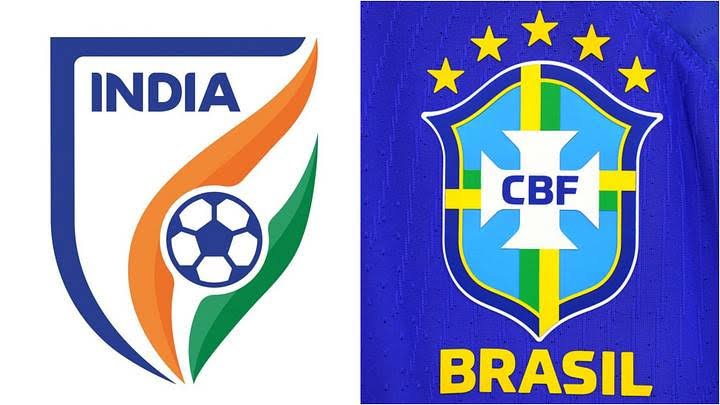 Vicish01's tweet photo. 🚨NEW HISTORY 🇮🇳🇧🇷
India and Brazil are set to face each other for the FIRST TIME in history today!
The historic clash is expected to attract an incredible 400–500 MILLION viewers worldwide, making it one of the most-watched football events ever. 
A historic moment for football! https://t.co/czrNC5OLbL