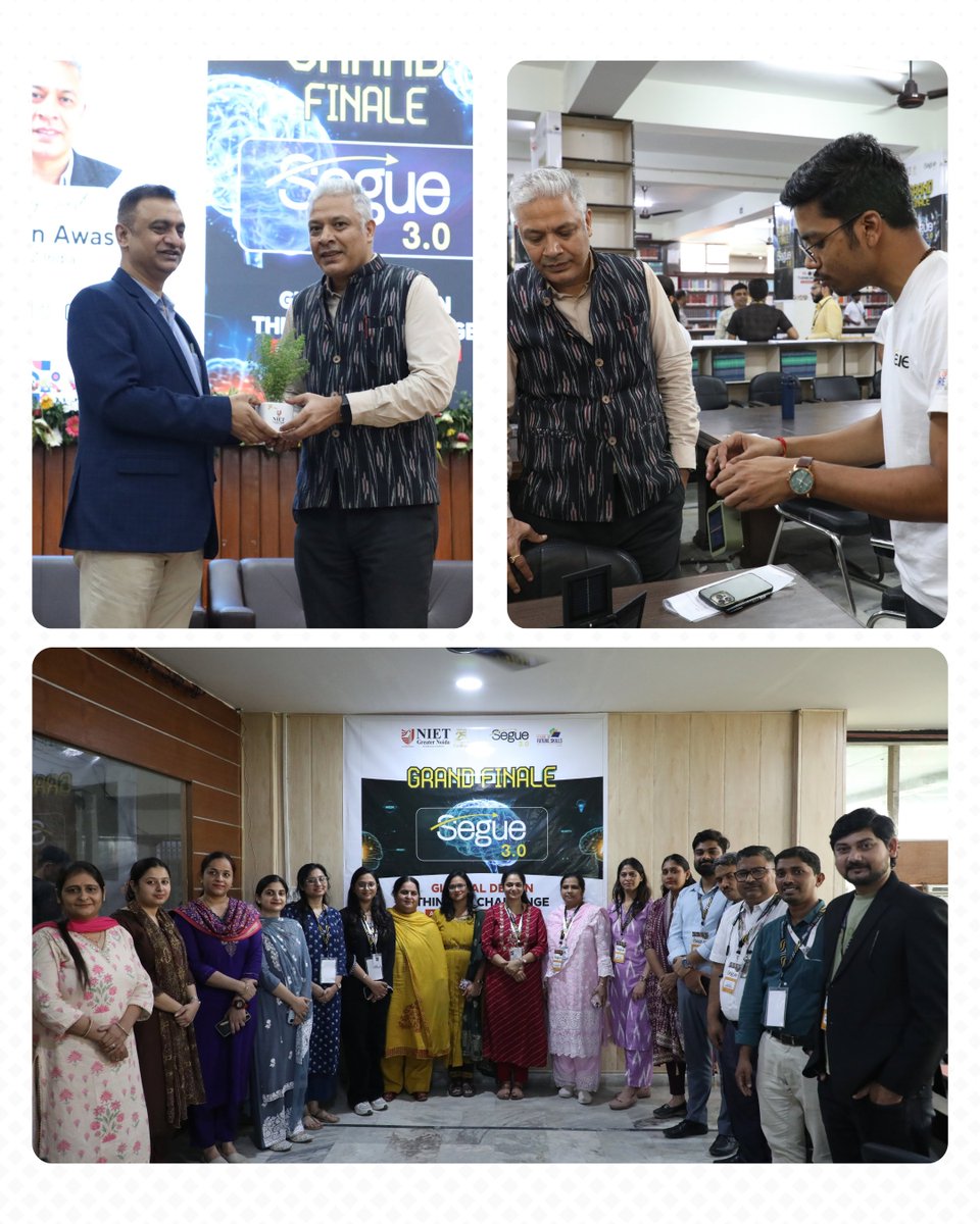 niet_grnoida's tweet photo. From Challenge to Change - Segue3.0 reaches its Grand Finale!
Celebrating young minds, bold ideas, creative problem-solving & sustainable solutions inspired by the SDGs. A journey of innovation, collaboration & impact.
#Segue3 #NIET #DesignThinking #Innovation #Sustainability https://t.co/td5q8S1ZtF