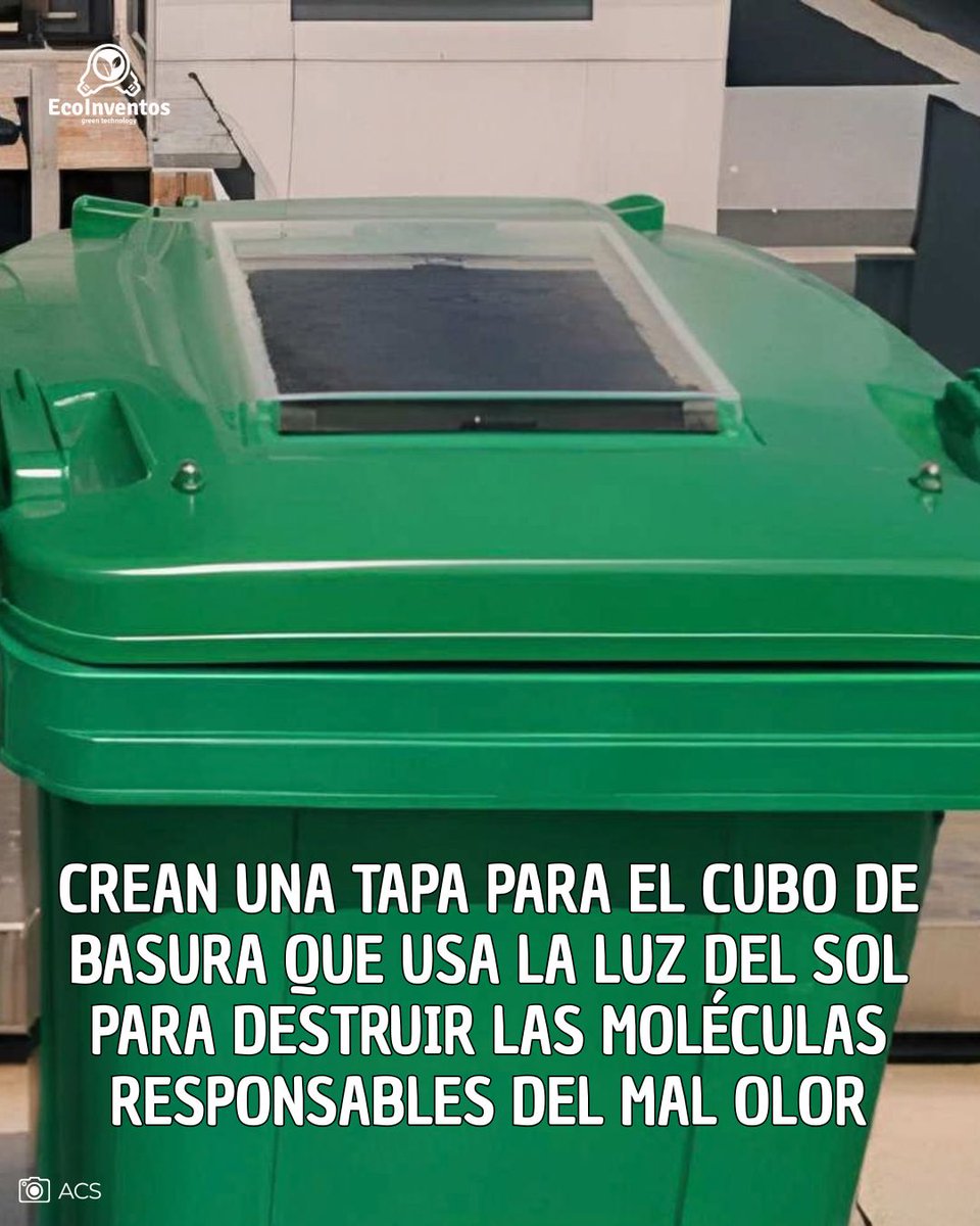 EcoInventos's tweet photo. Crean una tapa para el cubo de basura que usa la luz del sol para destruir las moléculas responsables del mal olor.

https://t.co/hwdXTQIh1O https://t.co/vXQcp8GzyO