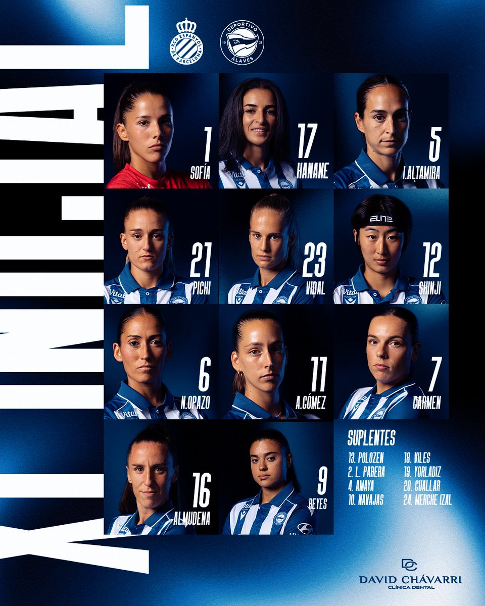 Euskadi_Futbola's tweet photo. #LigaF #Jornada6 Alineaciones
@RCDEFemeni - @AlavesFem https://t.co/hldQWT1xte