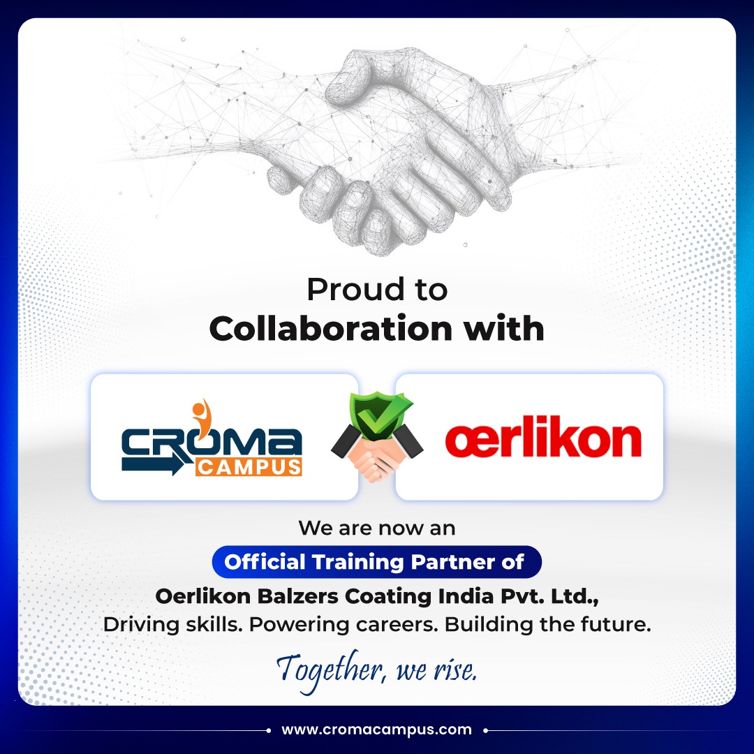 CromaCampus's tweet photo. We’re proud to collaborate with Oerlikon Balzers Coating India Pvt. Ltd. as their Official Training Partner! 🤝🎓

Together, we’re building industry-ready skills and future-ready careers. 🚀

#CromaCampus #OerlikonBalzers #TrainingPartner #SkillDevelopment #CareerGrowth https://t.co/kHOrcsrFu0