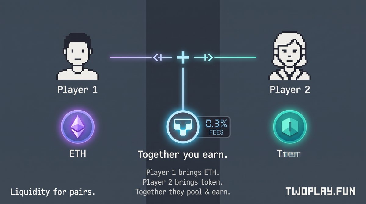twoplay_fun's tweet photo. Solo farming is boring. Co-op earning hits different. 
Player 1 drops the ETH.

Player 2 brings the token.

Together, you lock in the pool and split the yield.

$TWOPLAY
@RobinhoodApp https://t.co/7cVTXTiiTQ