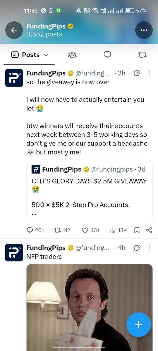 muhammadali0989's tweet photo. GIVEAWAY END BHI HO GYA
OR HMKO KUCH PTA BHI NHI CHLAA..
😂😂😂😂..

SHYD INHONE NE BHI SHARKFUNDED KI TRAAH FREE ACCOUNTS DE DIYE😁😁😁😁 https://t.co/1srA931kDA