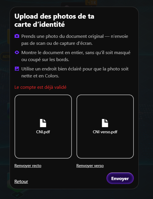 Pilache64's tweet photo. C'est déjà arrivé a quelqu'un d'avoir le compte inutilisable pour vérification d'ID ? 
Quand je fait la vérification via n'importe quel moyen ca me dit "Compte déjà validé" mais ca reste impossible d'avancer ... @soraresupport https://t.co/OuBHGMGE1E