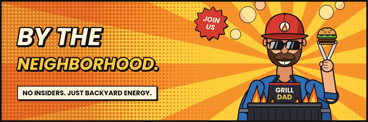 GrillDadSol's tweet photo. no insider games, just pure backyard energy. This token is from the community for the community, so bring the whole neighborhood to the party! Grab a plate, pull up a chair, and let's get this cookout moving. π₯©ππ¨ #Solana #SolanaMeme #GRILLDAD #Crypto #SolanaCommunity @blknoiz06 $GRILLDAD