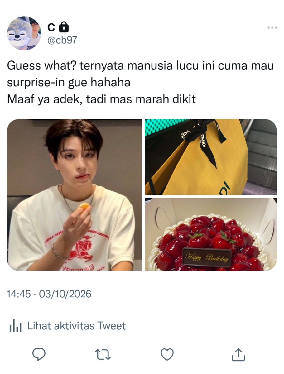 raraartoferta's tweet photo. Mas &amp; Adek
—Mas Chris's birthday

chanmin few tweets AU by @raraartoferta https://t.co/FLZGve9qqJ