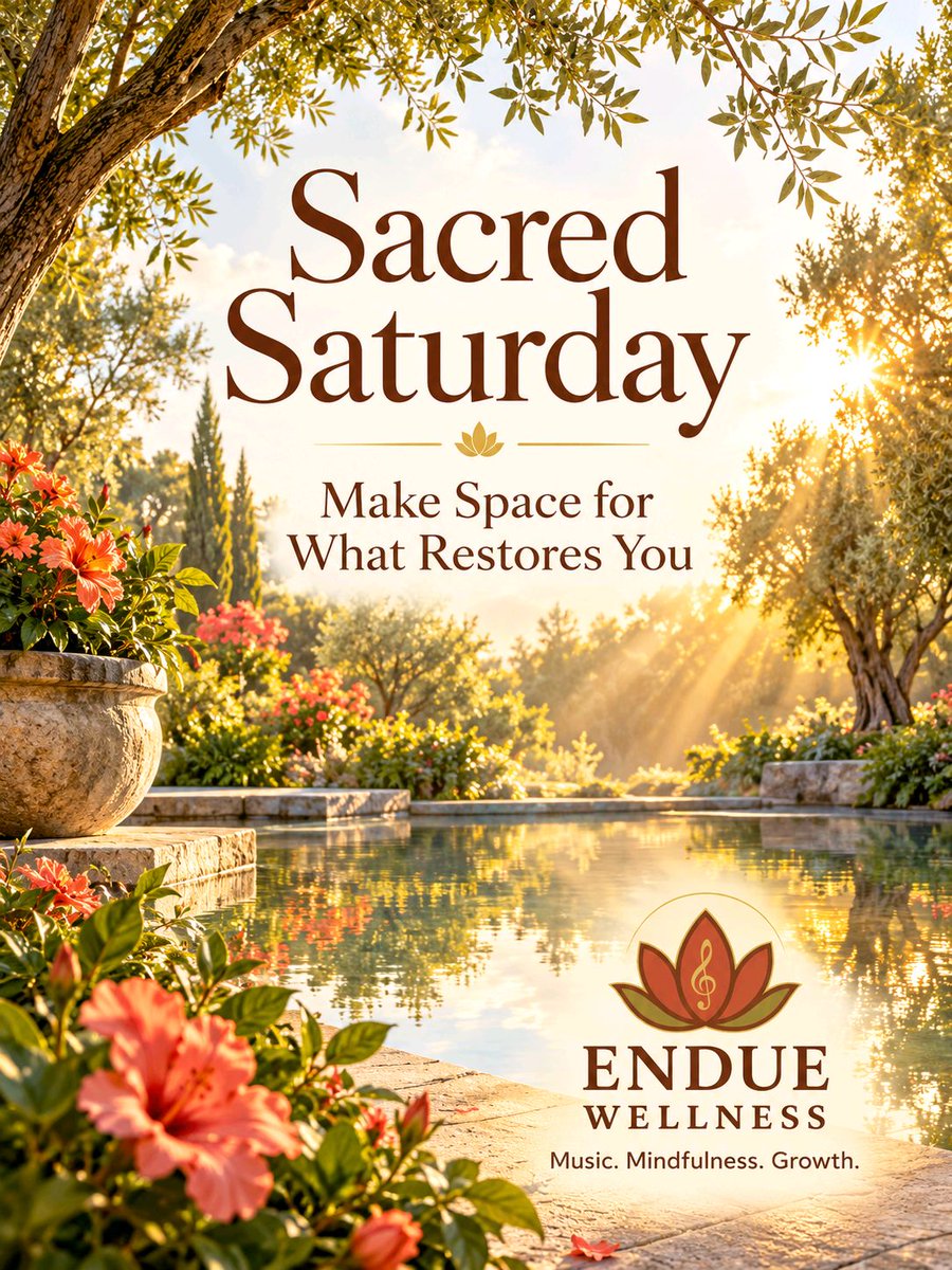 enduewellness's tweet photo. Hey Beautiful Souls… 🌿 This Sacred Saturday, make space for what restores you. A quiet moment can help you reconnect with yourself.

Y’all know the vibe — stay grounded, stay glowing. Endue it with grace. ✨

#SacredSaturday #EndueWellness https://t.co/EQfX3XLlIQ