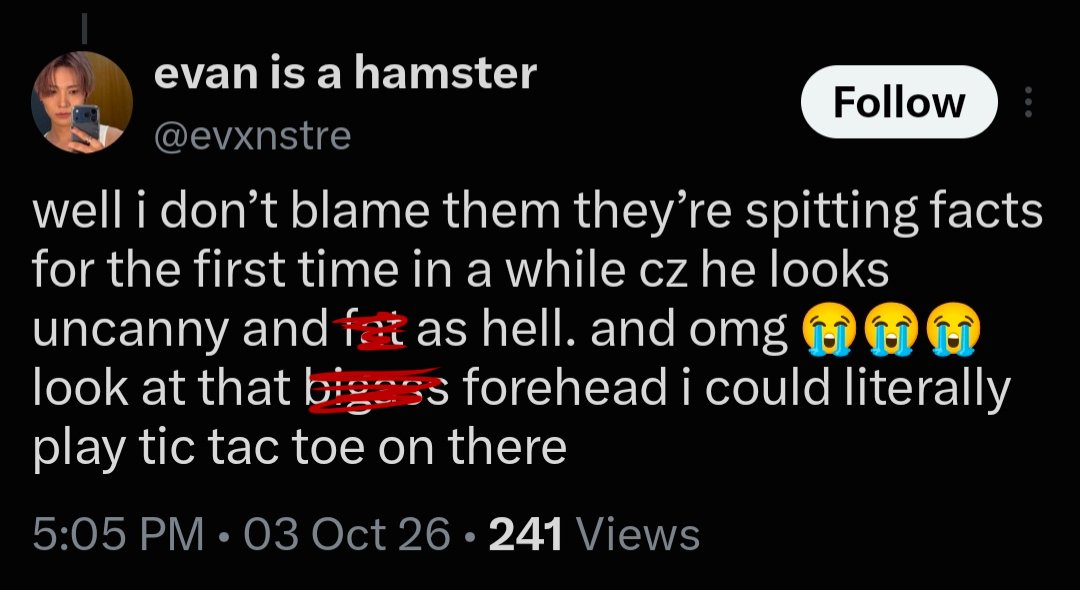 snprotectionhq's tweet photo. 🚨 URGENT REPORT 🚨

Please report &amp; block this account for repeated offensive and body-shaming comments targeting 🦊. It makes insulting remarks about his appearance and encourages further negativity.

🧷: https://t.co/BgLjj6UDtx

‼️ REPORT AS ‼️
• H@te, 4buse, or Hara$$ment https://t.co/CWm1HWXcWn
