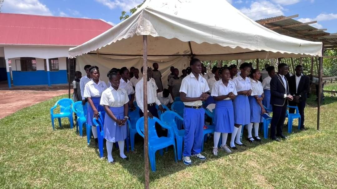 wellsofhope's tweet photo. Happening Now: The dedication service for senior four and six at Hope High School. Wishing them success in their exams. https://t.co/ZJwT54QtaT