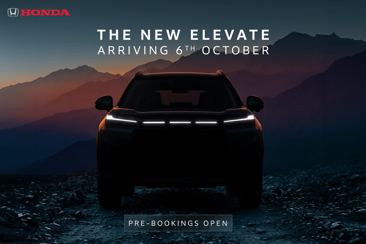 NamasteCar's tweet photo. #Honda to Launch New #Elevate in India on October 6; Bookings Begin Nationwide https://t.co/CmE5BnhtIs
