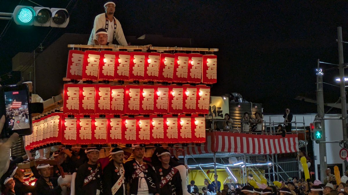 ichirosblog's tweet photo. 大阪の鳳で夜もやっている「だんじり祭りら」があったので来てみました。 https://t.co/JNA88fNRmP