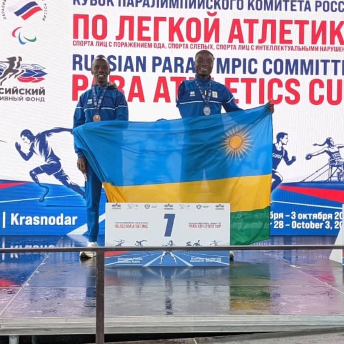 RwandaSport2day's tweet photo. 🇷🇼 Rwanda Para-Athletes Secure 2 Medals in Russia

Emmanuel Niyibizi and Hermas Muvunyi have secured 2 medals at the Para Athletics Cup in Krasnodar, Russia.

Niyibizi won silver while Muvunyi claimed bronze at the competition, which is being held at Dynamo Stadium. https://t.co/MLDmWp7CdD