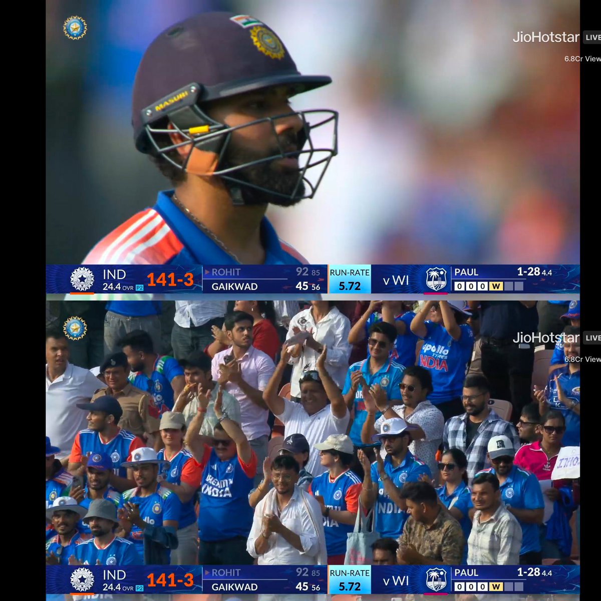 Shebas_10dulkar's tweet photo. Rohit Sharma got out on 92 (85) 💔💔 https://t.co/rHRFFJ11EM