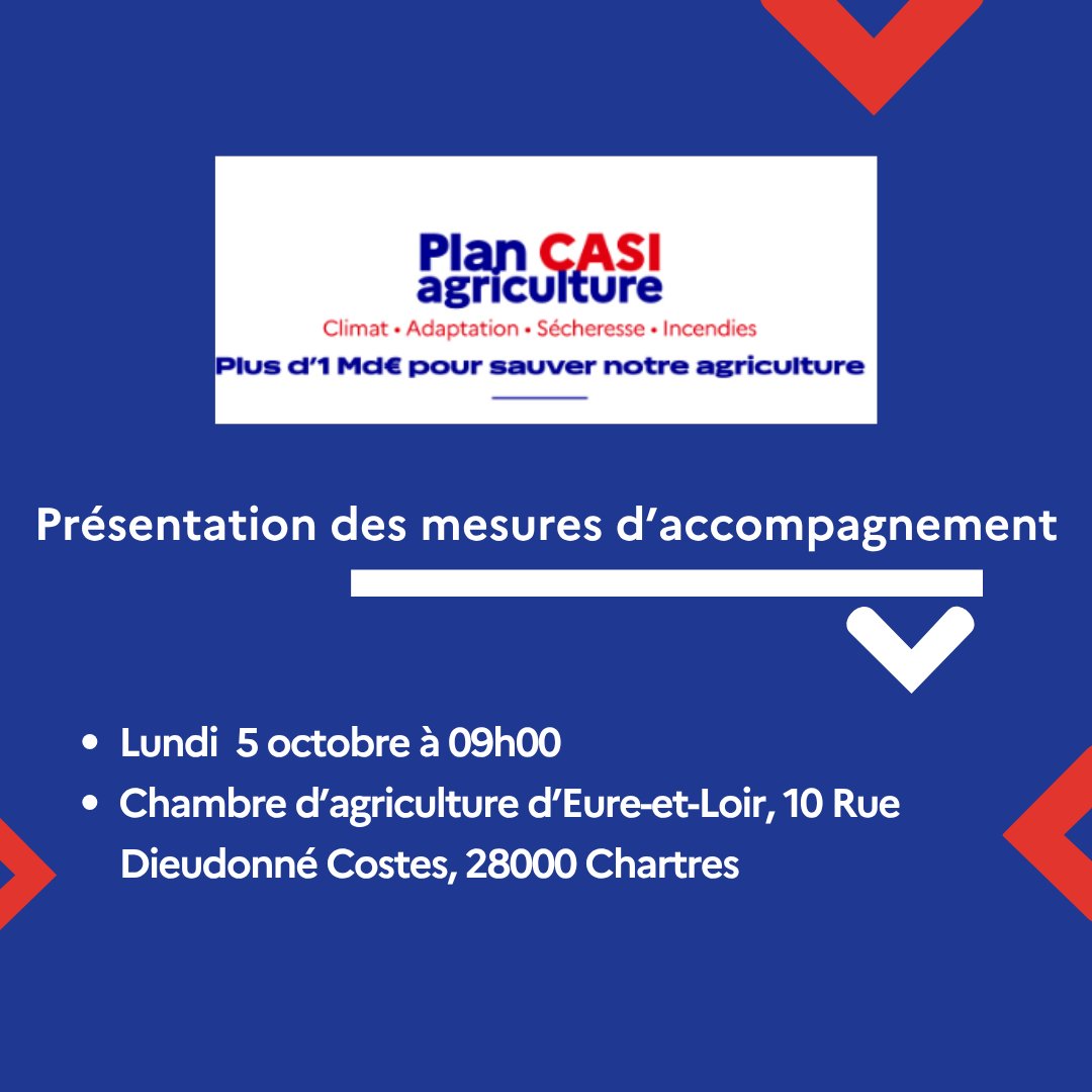 Image de Préfet d'Eure-et-Loir - #Agriculture #PlanUrgence
#PlanCASI2026 (Climat, Adaptation, Sécheresse, Incendies)

Suite aux pério