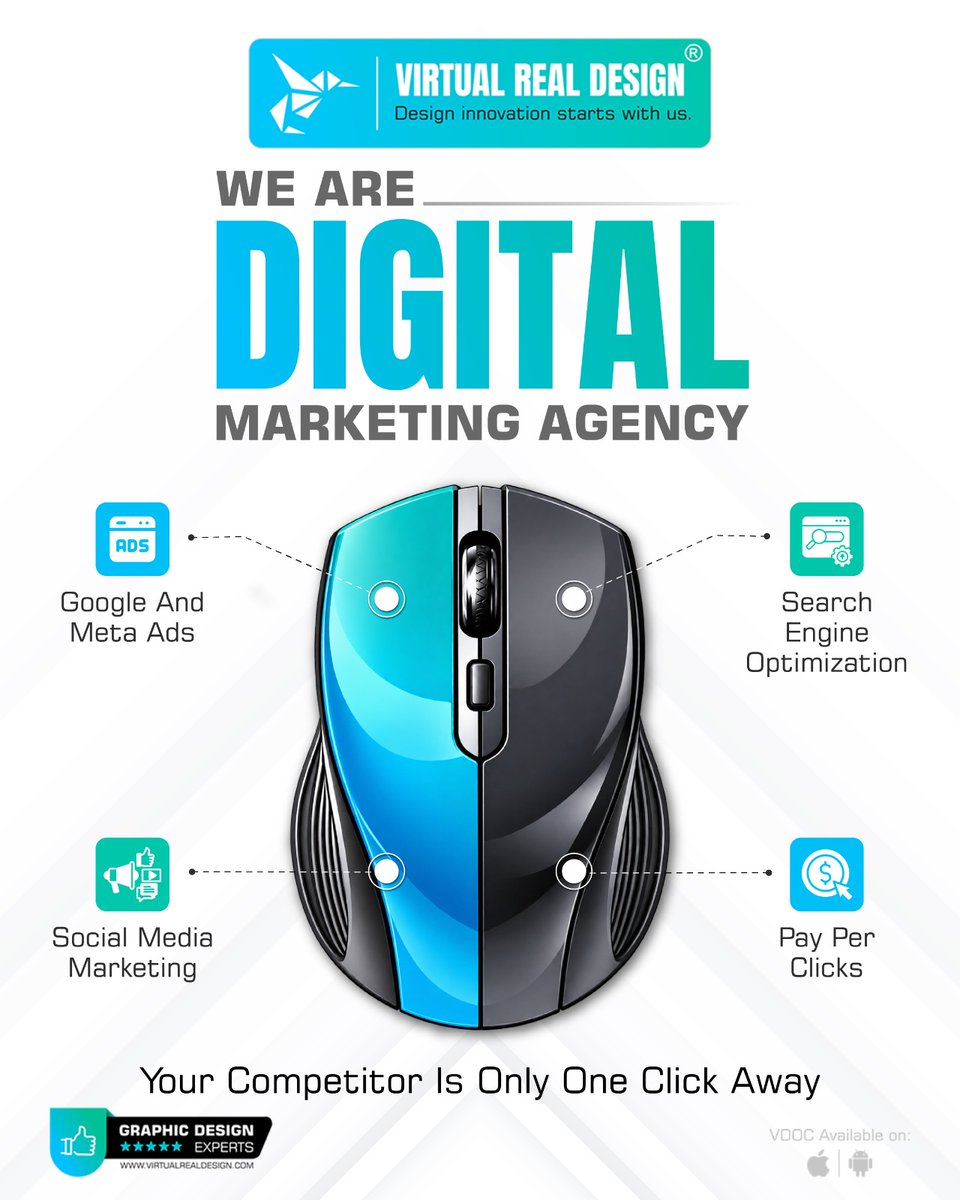 VRD40's tweet photo. 𝐎𝐧𝐞 𝐂𝐥𝐢𝐜𝐤 𝐂𝐚𝐧 𝐂𝐡𝐚𝐧𝐠𝐞 𝐖𝐡𝐨 𝐆𝐞𝐭𝐬 𝐍𝐨𝐭𝐢𝐜𝐞𝐝. 🖱️

Stay ahead with smart SEO, Social Media Marketing, Google &amp; Meta Ads, and PPC strategies by @VRD40.

🌐 https://t.co/EZLbHMmUCJ

#DigitalMarketing #SEO #SocialMediaMarketing #GoogleAds #PPC https://t.co/YpwpZGR95Z