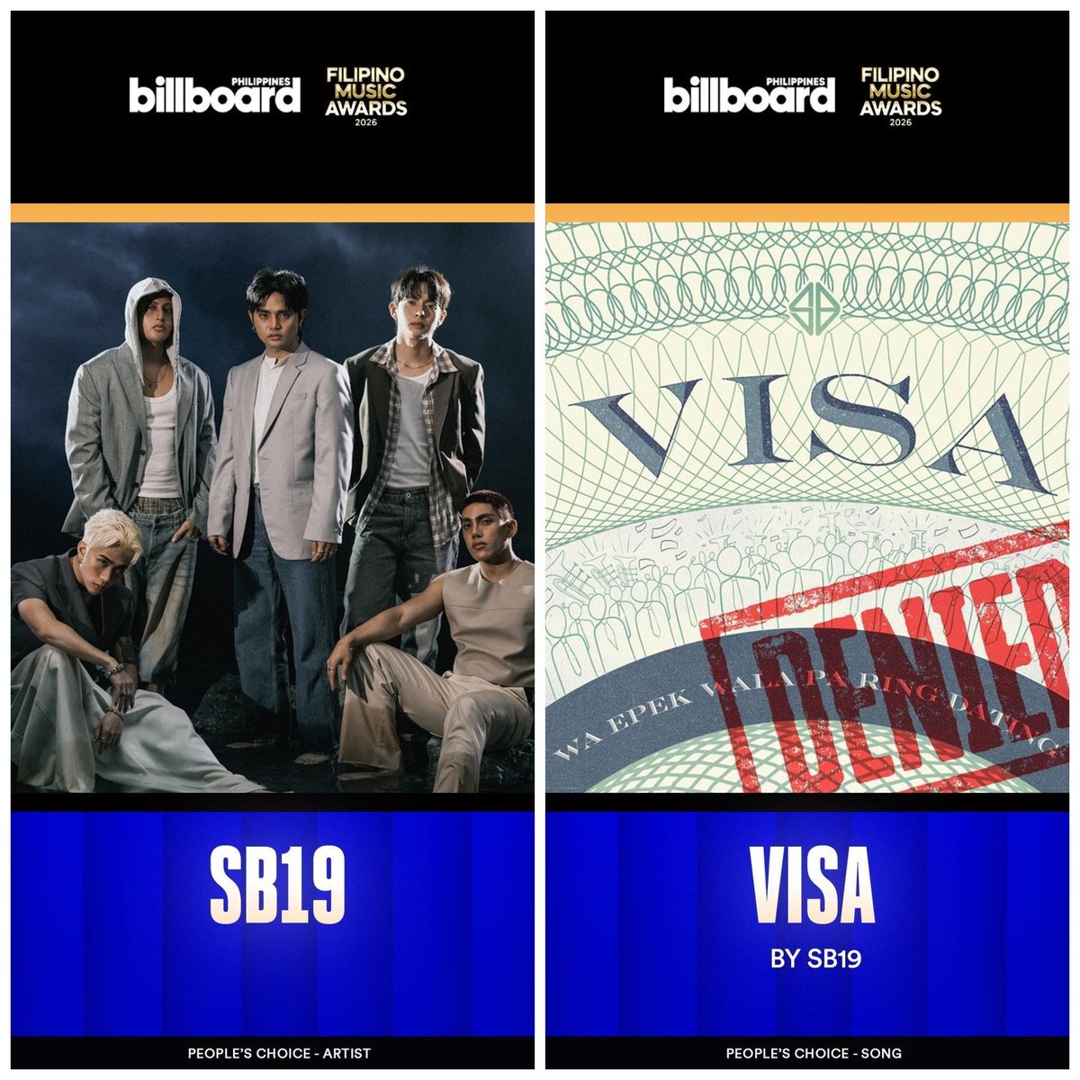 MonsterVoter19's tweet photo. [FILIPINO MUSIC AWARDS 2026 VOTING]
-People's Choice Awards-

🗓️Poll ends tomorrow October 4, 2026, 11:59PM PHT

MASS VOTING NOW:
📍ARTIST - SB19 
📍SONG - VISA 

Vote here: 
🔗https://t.co/ZbdijQNU0e

@SB19Official #SB19 https://t.co/ekHQsKobcR