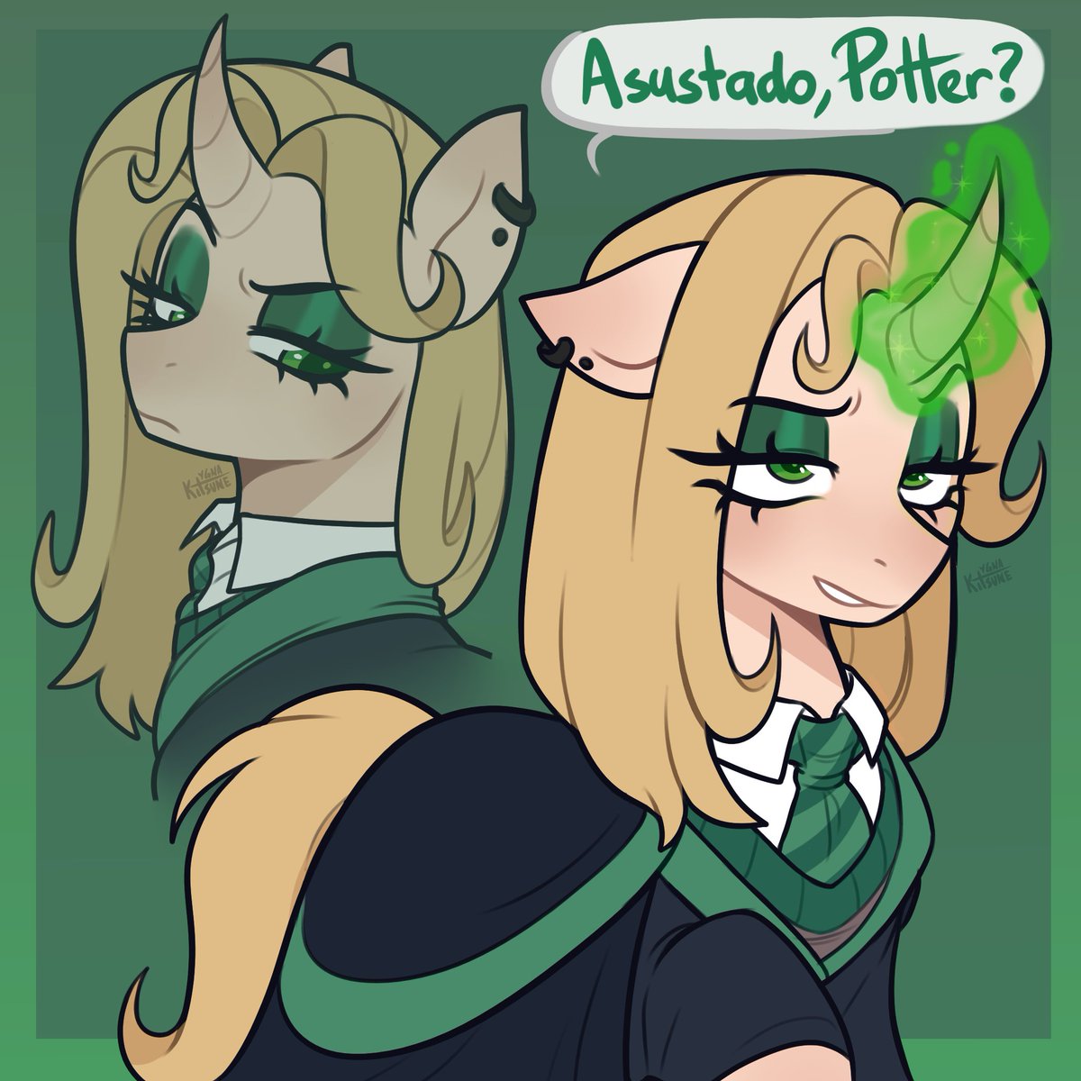 Kitsune_Ygna's tweet photo. Scared, Potter...?

Fanart de Fem-Draco pony #mlp https://t.co/BwmuQvkWL8