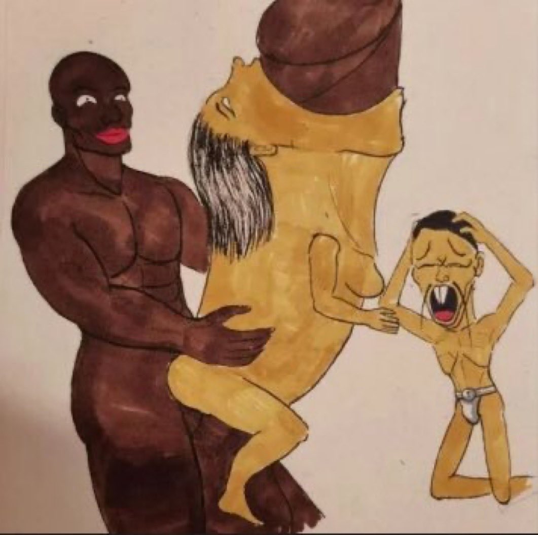 CraySlackers's tweet photo. @Far_Easternsky3 This “mongrel abomination” could easily move to Singaypore and Snap hansect Nazis like you like a Twig 😂😂😂

Bbc has already #BiologicallyDefeated the white race despite Hitler and his attempt to conquer the world, what makes you think you Precious yellow Bugs are safe? 🤣🤣 https://t.co/oRqZbXi29o