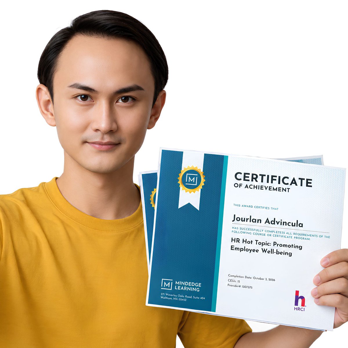 DocJourlanBen's tweet photo. Happy to finish the HR Hot Topic: Promoting Employee Well-being Course from 𝗠𝗶𝗻𝗱𝗘𝗱𝗴𝗲 𝗟𝗲𝗮𝗿𝗻𝗶𝗻𝗴—known for delivering high-quality professional education—and 𝗛𝗥𝗖𝗜 (HR Certification Institute), a global leader in HR professional credentialing and standards 🤍 https://t.co/B7BLdUzDUL