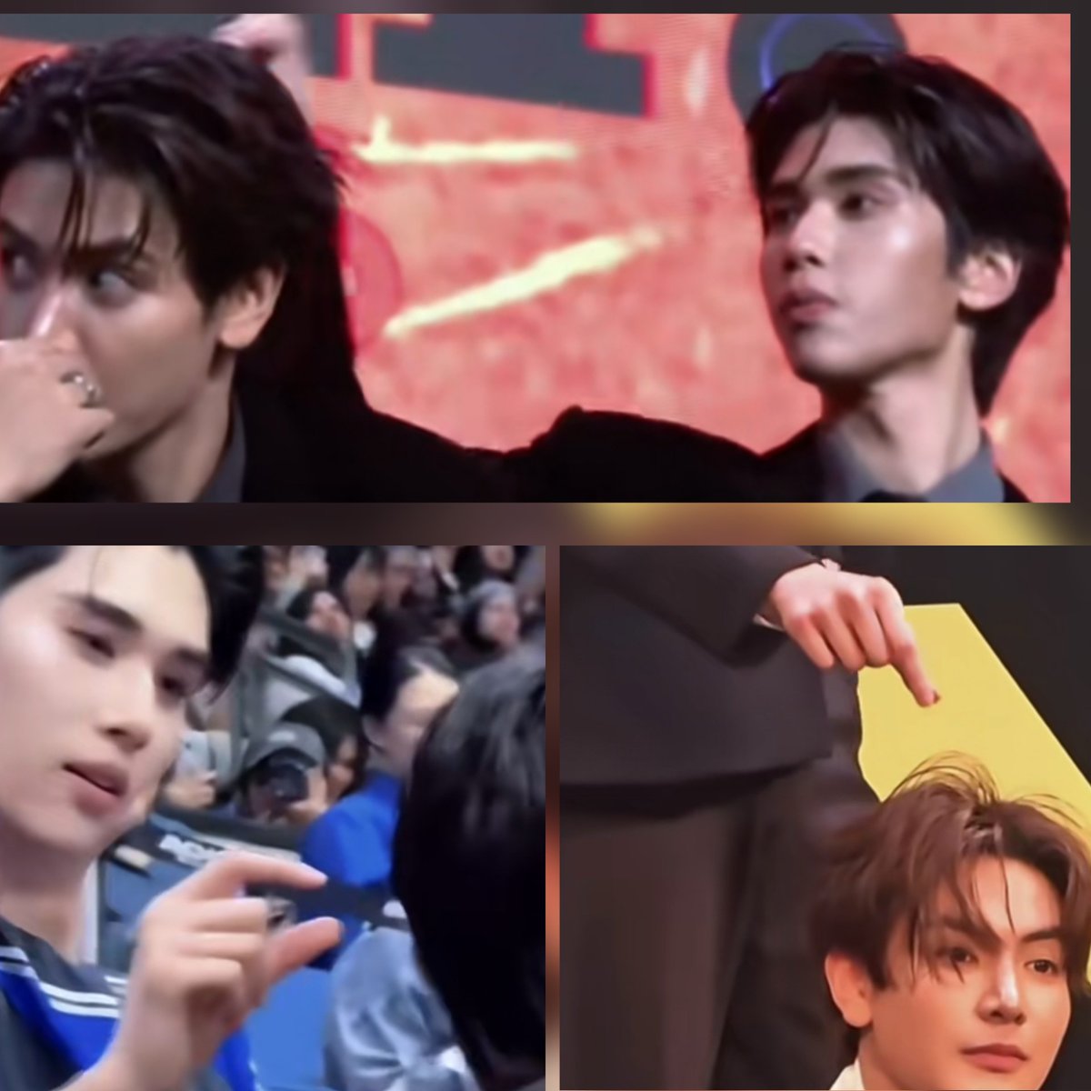 MandymomentsJD's tweet photo. I feel like at the next fan meet, one brave soul needs to ask Dunk why he keeps collecting Joong’s hair. 

Because at this point… we need answers. 

How many strands does he have?
Is there a collection?
Is there a dedicated little box somewhere?
Does Joong even know this is happening?! 

I’m not asking for much. Just one courageous fan willing to risk everything for the truth.🤭

Because bro… at this point, we should probably ask.