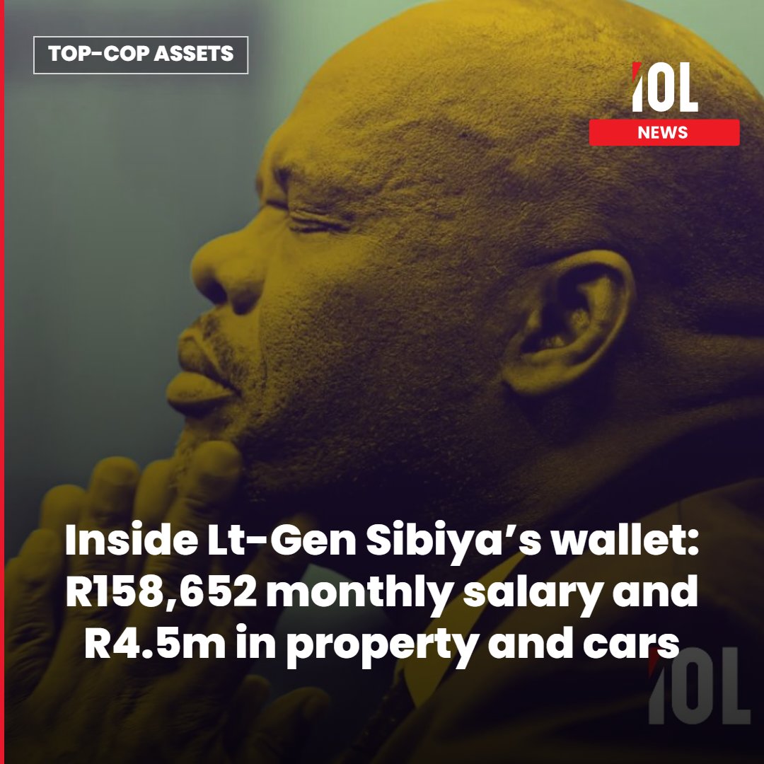 IOL's tweet photo. Suspended top cop Lieutenant-General Shadrack Sibiya has laid bare his finances in court, revealing that he earns a gross monthly salary of R158,652, owns two properties worth R3.35 million, and five vehicles collectively valued at more than R1.2 million.
Read on https://t.co/fG8jk1qtkA
#ShadrackSibiya #CrimeandCourts #SAPS