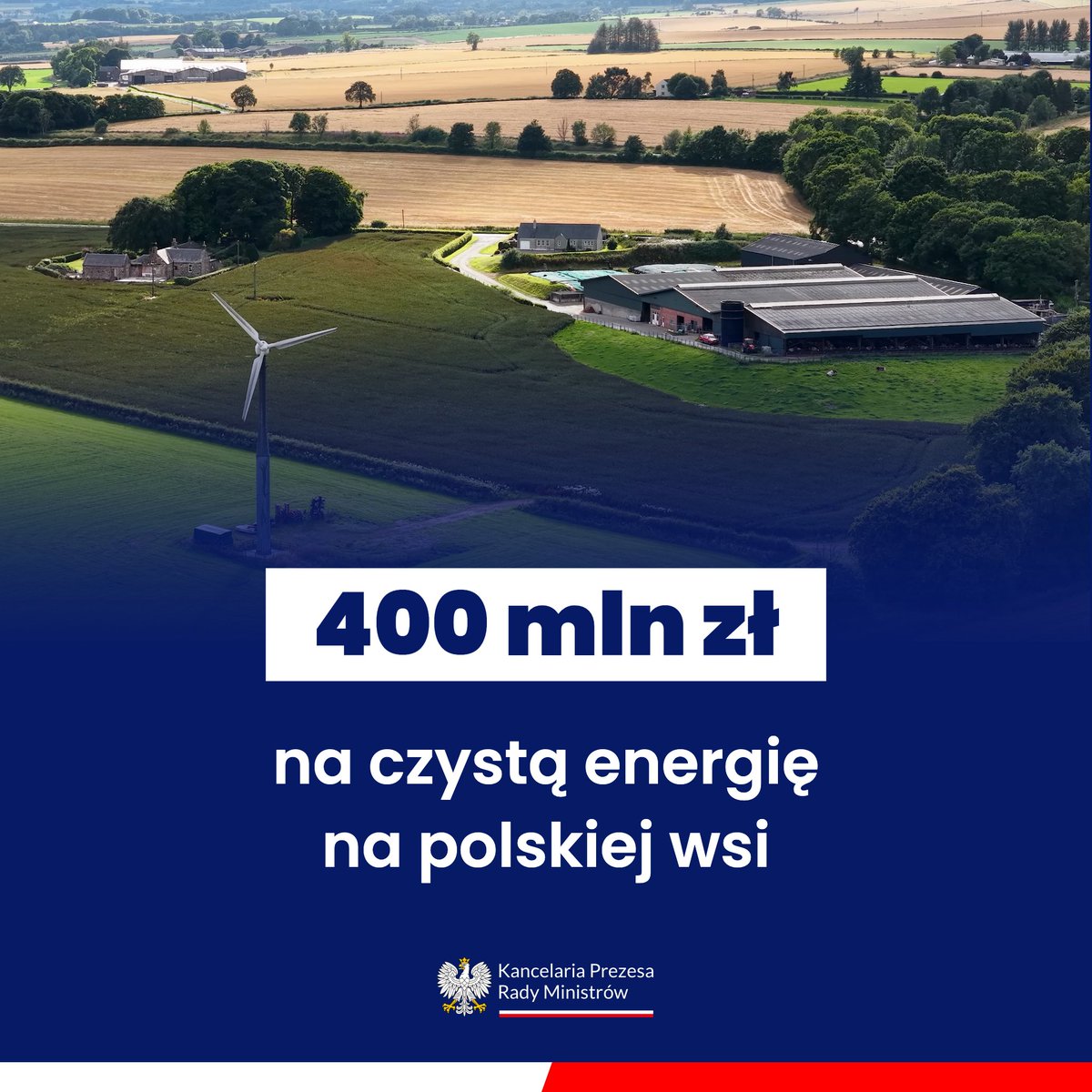PremierRP's tweet photo. ⚡ Wspieramy rozwój nowoczesnej i lokalnej energetyki. 1 października ruszył trzeci nabór programu „Energia dla wsi” z budżetem 400 mln zł. Rolnicy i spółdzielnie energetyczne będą mogli uzyskać wsparcie na fotowoltaikę, instalacje wiatrowe, biogazownie, elektrownie wodne i magazyny energii. Dzięki temu wzmacniamy bezpieczeństwo energetyczne gospodarstw i lokalnych społeczności. 🇵🇱🌱