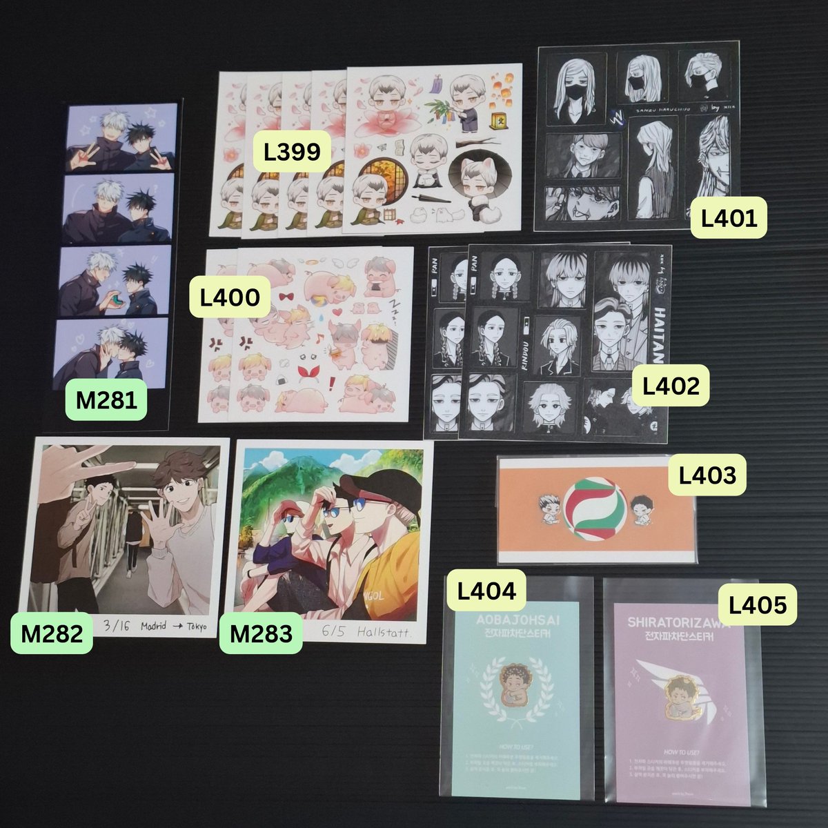 tagmilbut's tweet photo. ❗️ QRT DENGAN KODE

• kode M: Rp 10,000 each
• kode L: Rp 5,000 each
• Apabila ada yang bertumpuk = jumlah lebih dari 1 buah.

M277 - M280 = Sticker
M281 = big photo strip
M282, M283 = big polaroid

Kode L semua sticker.
L403 - L405 = sticker anti radiasi katanya https://t.co/YfyxFQOEXU