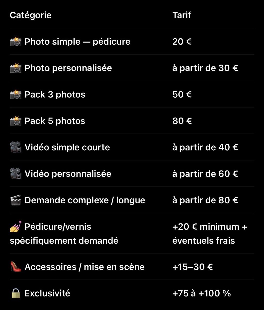 o75019k's tweet photo. Voici les prix pour les magnifiques pieds de mon ex 🤤🤤(ses pieds sur le dernier post) contenu qualitatif je recommande :) pour son snap ou autre venez privé !

#findom #pieds #feet #fr #soumis #fetichiste https://t.co/rejlTp7IrJ