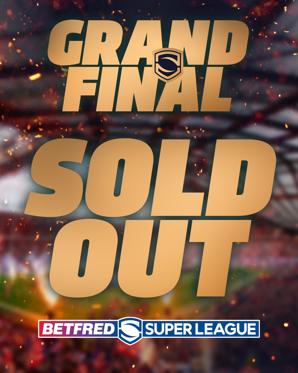 SuperLeague's tweet photo. The 2026 @Betfred #SuperLeague Grand Final is officially SOLD OUT 🤩 https://t.co/q9luKo8pyO
