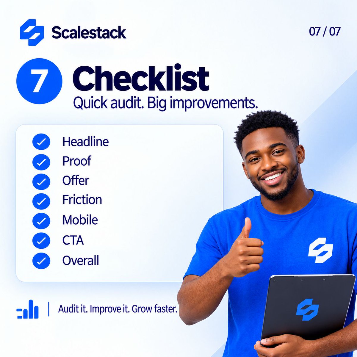 ScaleStack0's tweet photo. Your landing page has seconds to convert attention into action.
Audit: Headline • Proof • Offer • Friction • Mobile • CTA
Better pages. More conversions. 
#LandingPage #CRO https://t.co/utybUqkl5L