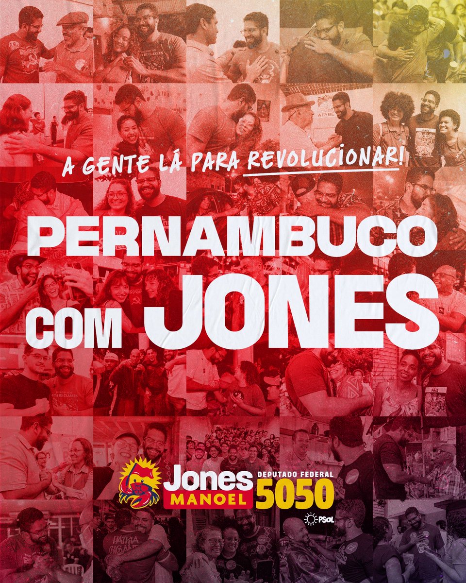 jonesmanoel_PE's tweet photo. Amanhã, a essa hora, as urnas estarão fechando em todo o Brasil, e Pernambuco estará fazendo um movimento histórico, mostrando que, na nossa terra de bravos guerreiros e guerreiras, a extrema direita não se cria, o fascismo não cresce e entreguista não tem vez.

É dia de enterrar a candidatura de Flávio Bolsonaro e é dia de eleger um comunista para o Congresso Nacional. Bora pra cima!

Vote 5050 para deputado federal!

#Jones5050
Federação PSOL/REDE - PROPAGANDA ELEITORAL - CNPJ 68.571.443/0001-76