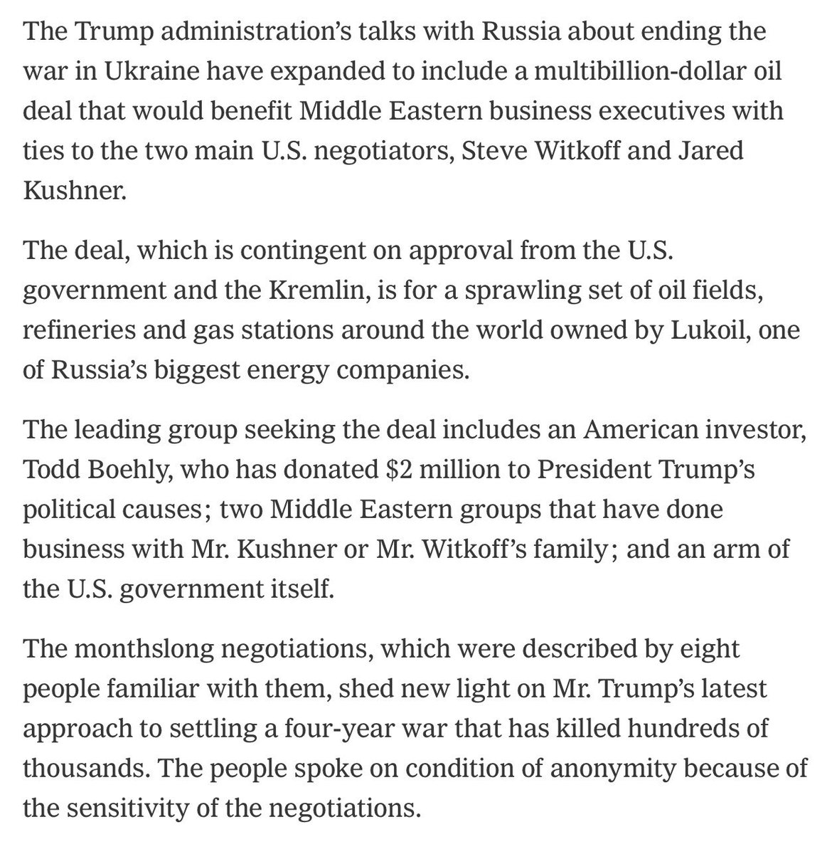 hissgoescobra's tweet photo. Trump is attempting to sell Ukraine’s future in exchange for a business deal with Russia. When one reads this, it becomes clear that every negative inference from Trump’s actions affecting Ukraine are purposeful. Conscience-shocking behavior. 

https://t.co/2k9jlqeat9 https://t.co/SqEyU1ZDoL