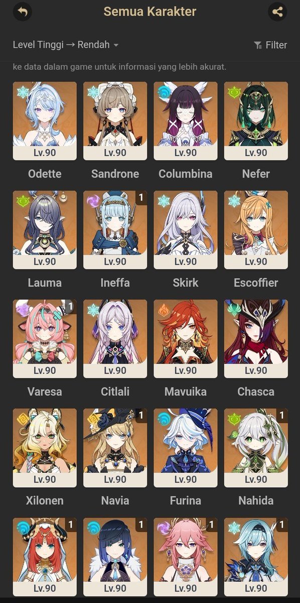 NearFanaa's tweet photo. @babufess Limited B5 ada 21 ( 1 nya ada di bawah vodya baru dapet lvl 70) https://t.co/2o7ub4difR