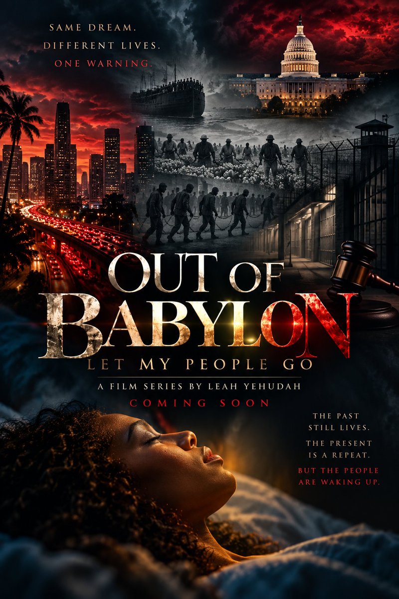 LeahYehudah777's tweet photo. #childrenofIsrael #Deliverance #Israelites #400yrprophecy #BabylonTheGreat #Exodus #TheGathering #Redemption #OutOfBabylon
What if millions of African Americans had the same dream on the same night? Made with generative AI, *OUT OF BABYLON* is a faith-based supernatural drama series. It begins when African Americans across the country awaken from an identical dream, one that promises redemption to the children of Israel.
Scientists search for answers. The media calls it mass hysteria. And politicians scramble to explain it away. But as visions, signs and supernatural events follow the dream, it becomes increasingly clear that something much bigger is happening.
A television meteorologist in Miami, a teacher, an Oscar-winning Hollywood actor, a barbershop owner, a lawyer, a bestselling author, struggling families, and others find their seemingly unrelated lives connected by something much larger than themselves.
Across the country, ordinary people from very different walks of life find themselves drawn into an unfolding mystery involving faith, identity, history, prophecy and a past that may not be what they were taught. Even the President of the United States is pulled into the phenomenon, receiving terrifying supernatural warnings carrying one unmistakable message:
“Let My people go.”
*OUT OF BABYLON* asks what might happen if the God of the Bible suddenly interrupted modern America—and made Himself impossible to ignore. And if the dream really was a warning, the question isn't simply what it means. It's what happens next.