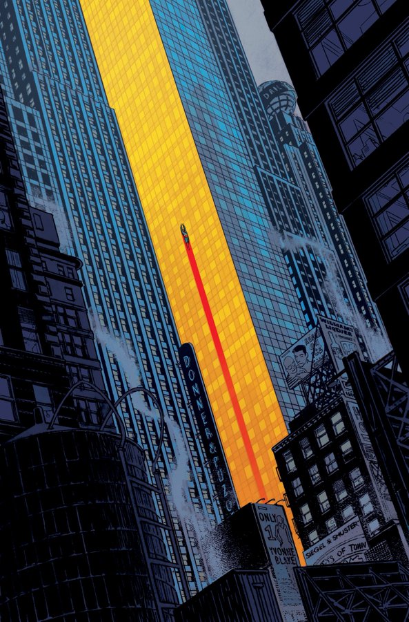 TheBatHome's tweet photo. Batman &amp; Superman by Hayden Sherman. Gotham and Metropolis in perfect contrast. https://t.co/BSHXUOZnPd