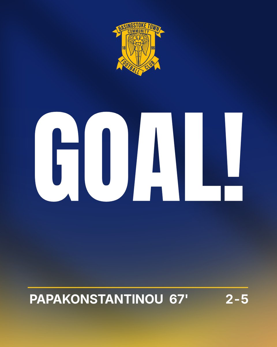 Basingstoke_FC's tweet photo. Papakonstantinou gets our second of the day.

67' | [2-5]

#BeBasingstoke | #BASTOT https://t.co/bqE04hi0jr
