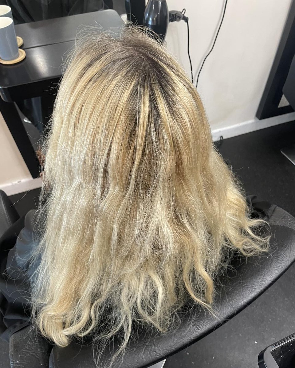 Ckandee's tweet photo. From blonde beauty to wedding-ready elegance: foils, root refresh, icy Revlon toner, cut and blow, finished with a soft, elegant updo for a special reception. Shiny, seamless, and styled to perfection. Hair by Steph at Tangled Hair. https://t.co/sbpcOCLSuv