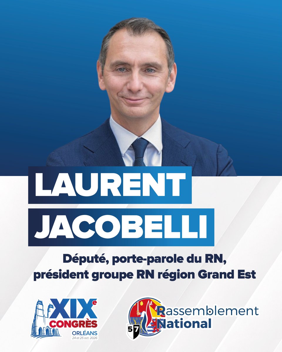 ljacobelli's tweet photo. Chers adhérents, chers militants, chers amis,

Nous sommes à J-21 du XIXᵉ congrès du @RNational_off ! 

Les votes pour élire le prochain président du Rassemblement national et les 100 membres du Conseil national sont ouverts. Vous pouvez voter en ligne à l’aide de votre identifiant que vous avez reçu par courrier.

Vous le savez, j’ai l'immense honneur de solliciter une nouvelle fois votre confiance pour continuer à siéger au Conseil national. Je souhaite y porter, avec la détermination que vous me connaissez, la voix de nos adhérents, de nos militants et de nos fédérations.

À l’Assemblée nationale, dans les médias, en Moselle, dans nos trois régions de l’Est et, je l’espère, demain encore au Conseil national, je continuerai à défendre les millions de patriotes qui ont la France au cœur !