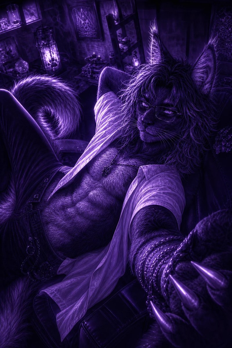 ShadowsLuckyf's tweet photo. Une nuit calme dans les ombres… 💜🐾
Shadôws Lucky profite simplement du silence. :3
#ShadowsLucky #Furry #FurryArt #AnthroArt #MaineCoon #FurryBoy #FurryCommunity #AIArt https://t.co/BoDMBcpjvX