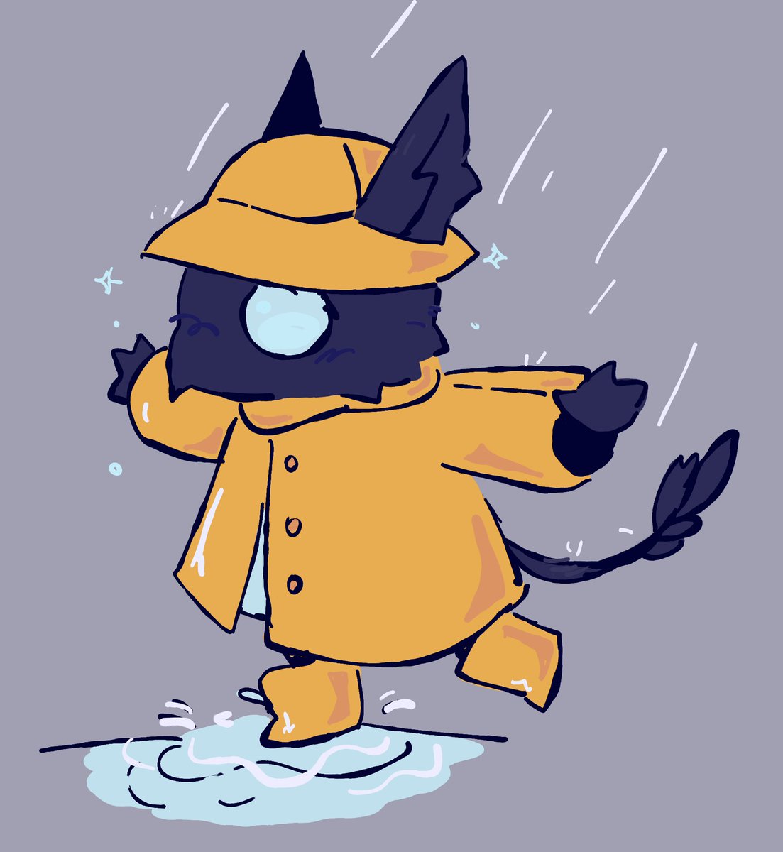 ziggizapz's tweet photo. my stupid chud son in a raincoat https://t.co/WkcCJSi9BF