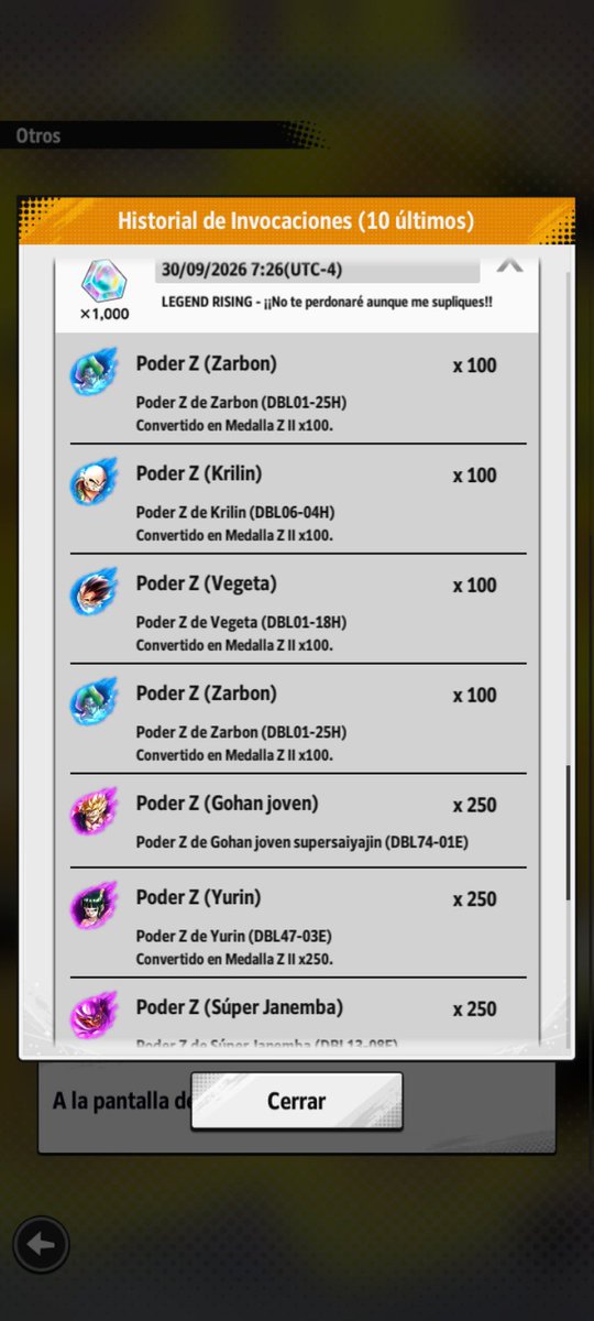 AlejandroM52845's tweet photo. @DB_Legends Bought crystals and got absolute trash, you sons of bitches. Your banners are pure shit, not even filler drops. I haven't gotten a single LR rarity character since the anniversary. https://t.co/bJk6JJTyJs