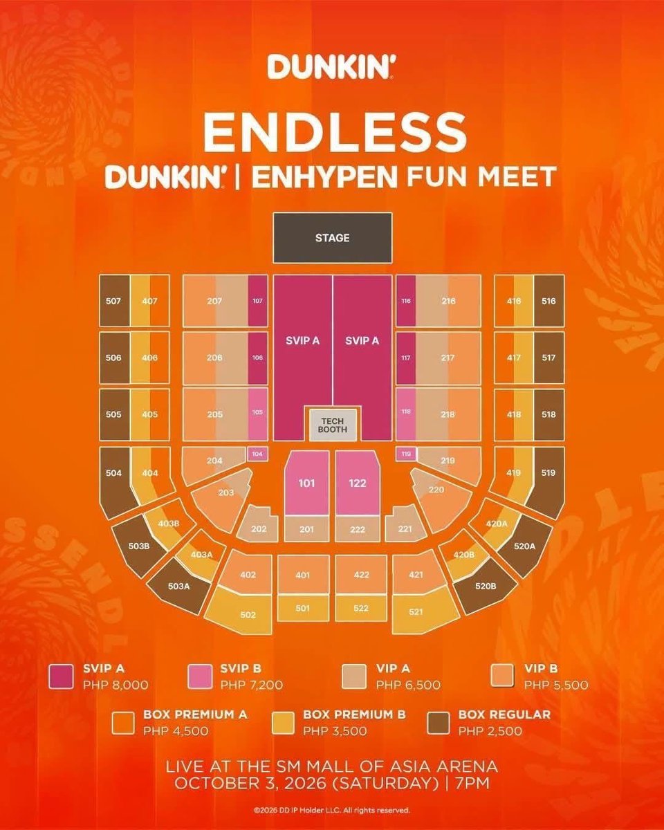 mewme76's tweet photo. WTS / LFB / PH
Selling ENHYPEN DUNKIN’ ENDLESS FUN MEET tickets!
✨ Available tickets: 
• BOX PREMIUM A 
• BOX REGULAR

📩 DM for details / inquiries
#DunkinPH_ENDLESS #ENDLESSFunMeet #ENHYPEN https://t.co/MC13OVPaTT