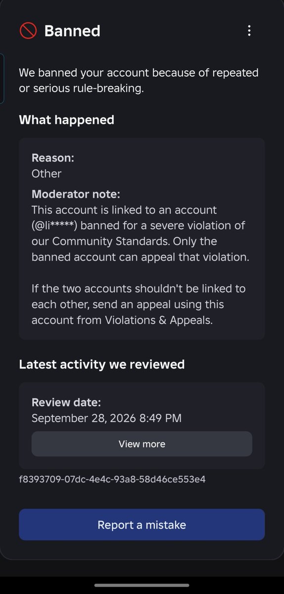 HedgehogLilOne's tweet photo. @sentrygone My account got banned for no reason just a few days ago..
Thx @Roblox for ignoring, ig
My appeal was auto denied both times https://t.co/nK8PMdgIrM