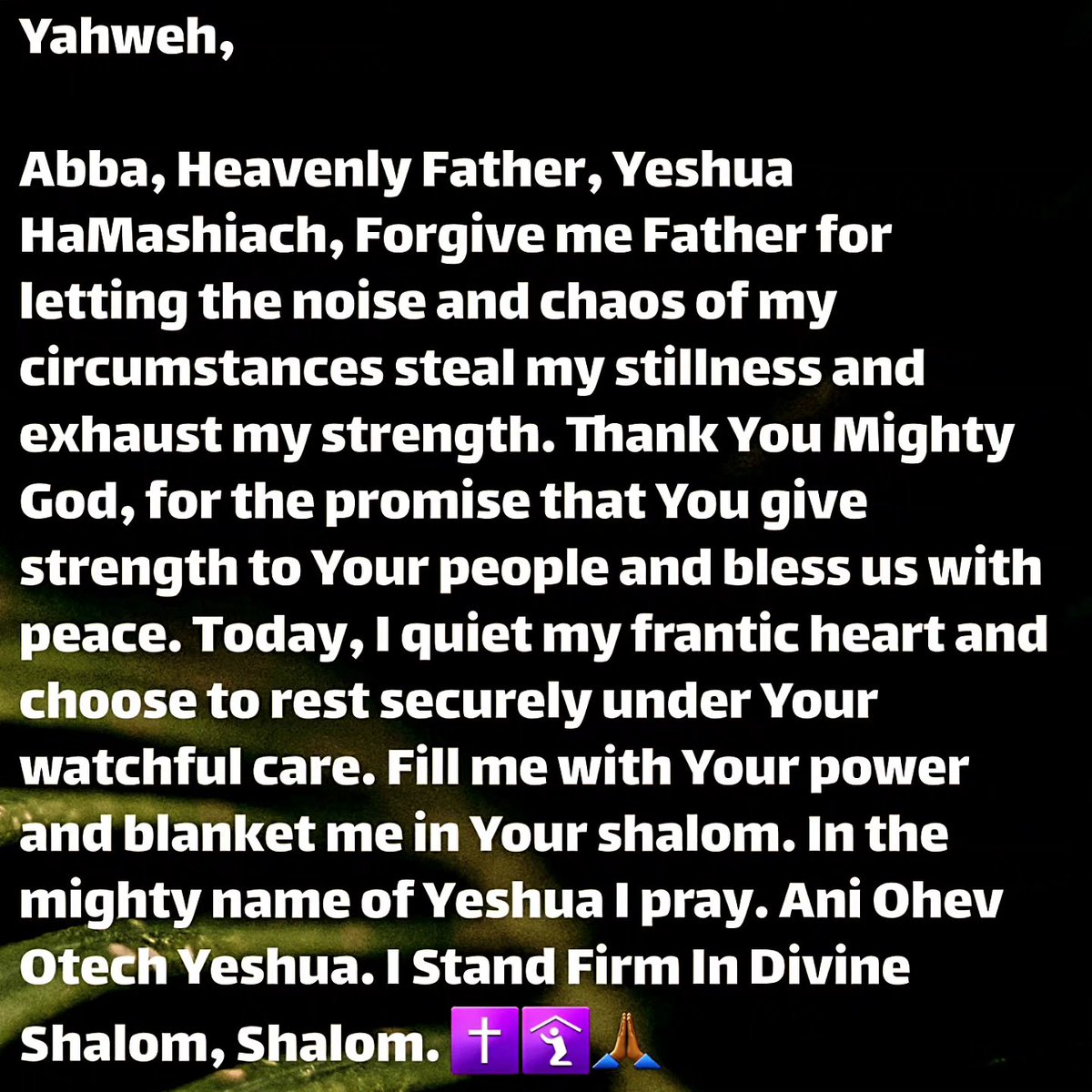 Bro_Leo4923's tweet photo. "Be Still, Rest Securely In The Blessing Of Yahweh"
Follow the Be Encouraged โ๏ธ๐๐๐พ channel on WhatsApp: https://t.co/yrYzFja3Csโฆ
#imreadyforanewthingjesus #beencouraged #yeshua #glory #hallelujah https://t.co/wIxR2IT004
