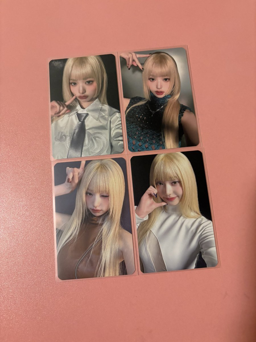 criseldaext's tweet photo. 🍥ೃ࿔₊• wts • lfb • ph only ༉‧₊˚✧

❥ wonyoung hapa kristin blonde set

— ₱1.3k payo prio | 1.5k dop
— onhand
— clean
— rcbyt

t. wts lfb ive jang wony wonyoung leeseo rei liz gaeul yujin pc photocard help rt ph https://t.co/kwNJ3uSoI5