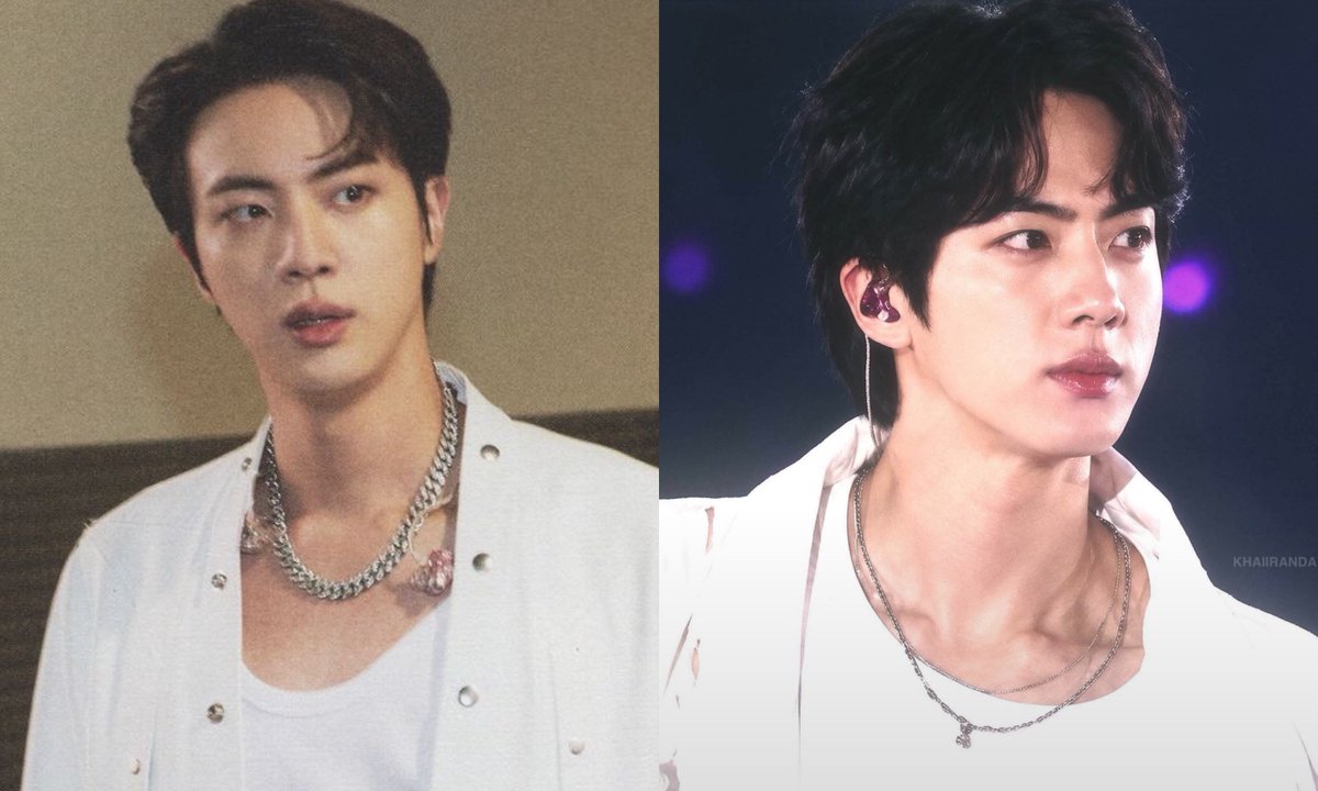 ninijin92's tweet photo. seokjin then vs now https://t.co/zXU5fIrYUo