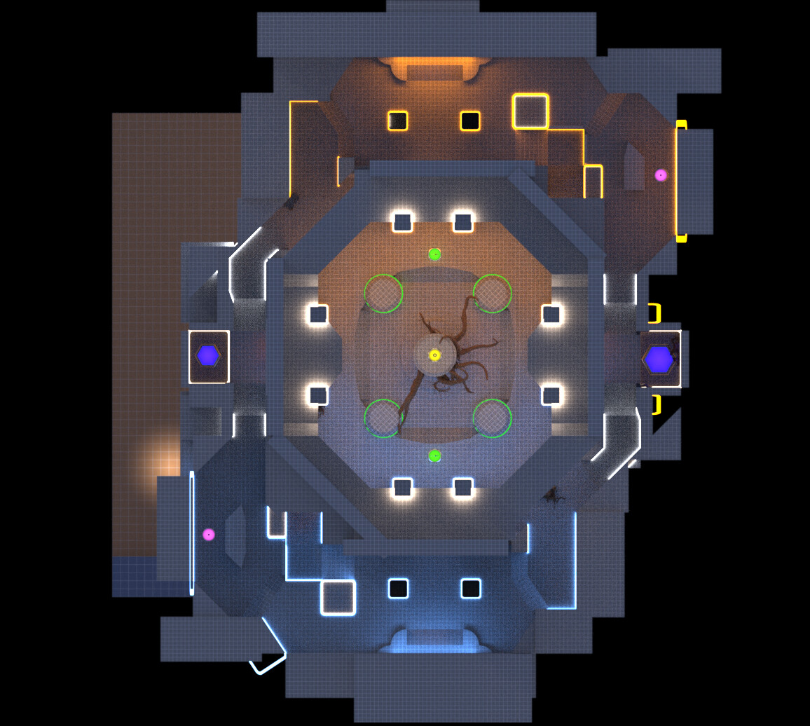 Z_SweLL's tweet photo. #Blocktober Day 3: Iteration

Your first blockout probably isn’t going to be right.

And that’s the point.

This is Containment, a symmetrical combat map I designed. The first version started as a simple sketch on paper. From there, I built it in-engine, played it, found problems, and iterated.

The layout changed. Cover moved. Routes were adjusted. Sightlines were opened and closed. Spaces were resized.

The final result looked very different from that first sketch, but the core idea remained.

Good level design isn’t about getting the blockout perfect on the first try. It’s about building something, testing it, learning from it, and iterating until the space starts doing what you want.

Don’t be afraid to throw your first version away. It’s doing its job if it teaches you what the second version needs to be.

Portfolio link: https://t.co/6LfWiXGjr5

#LevelDesign #GameDev