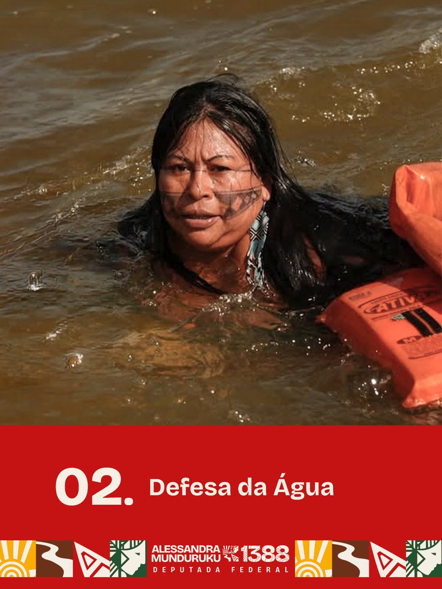 alessandramdk's tweet photo. ✊🏽 São 13 propostas para defender o território, a água, a floresta, a saúde, a educação, a cultura, as mulheres, a juventude, os direitos dos povos, o clima e uma economia que valorize quem vive e protege o território.

Quero levar comigo a força, o conhecimento e as necessidades de quem vive nos territórios e transformar tudo isso em decisões, políticas públicas e resultados.

O força Pará tem a força de eleger a primeira mulher indígena do estado para o Congresso Nacional, conto com vocês!