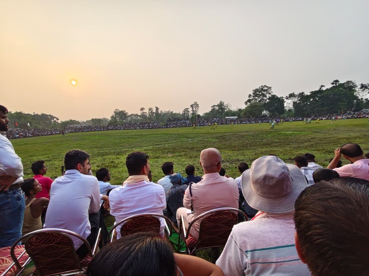 dc_hailakandi's tweet photo. Shri Jay Vikas, IAS, District Commissioner, Hailakandi, attended the final match of the MLA Dr. Milon Das Knockout Football Tournament held today at Manipur Mini Playground, featuring Krishnapur FC and Manipur Diamond Club.
@CMOfficeAssam @diprassam https://t.co/JDYwk5aPeC