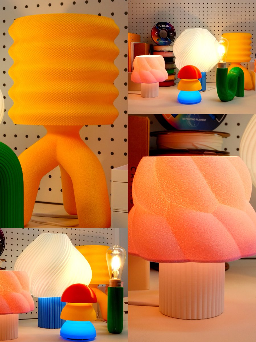 cailab3d's tweet photo. 3D Printed Desk Lamp | Bring Cozy Vibe to Your Desk
New to 3D printing? Start with a desk lamp. 💡 Pair different models with various colors, and the same lamp can deliver totally distinct aesthetics.
#Cailab #3DPrinting #3DPrintFilament #PLA #3DPrintedLamp #CreativeHome https://t.co/8KBLfTMGEd